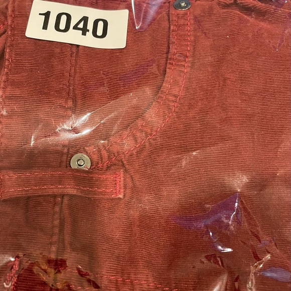 AG Adriano Goldschmied Jeans Womens 28R Burgundy Corduroy Legging Super Skinny - Picture 5 of 5